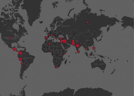 ���D1��1970��-2013��ȫ��l(f��)���ֲ����x�¼��ֲ��D��